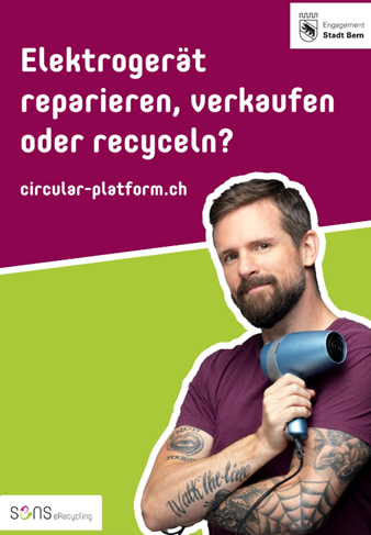 Plakat von sens eRecycling über die sogenannte Circular Platform
