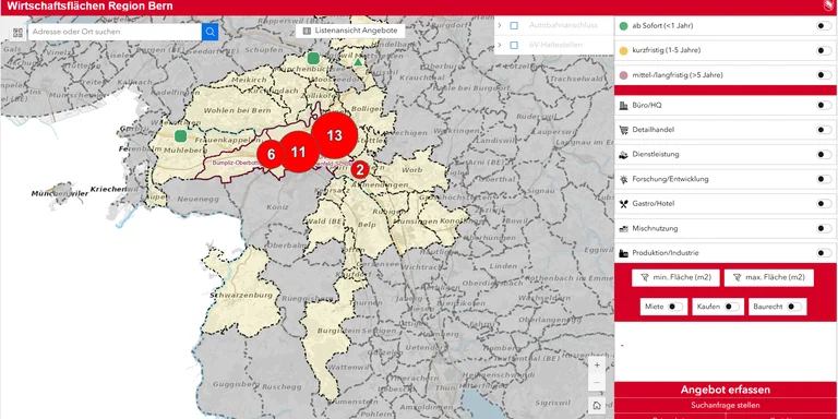 Immobilien | Wirtschaftsflächen Region Bern
