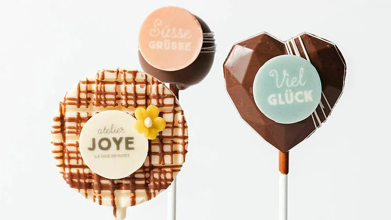 Atelier Joye bedruckt Schokolade mit individuellen Botschaften